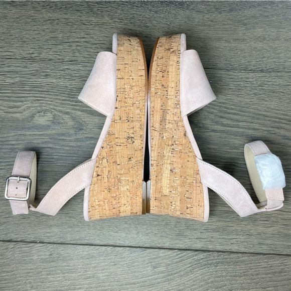 Marc Fisher Womens Rillia Suede Open Toe Casual Platform Pink Sandals - Size 8 - Picture 9 of 17